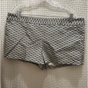 NWT Express side-zip shorts 14 black & white